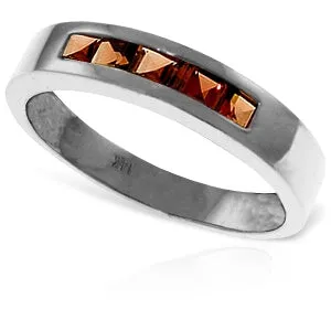 0.6 Carat 14K Solid White Gold Gloria Garnet Ring