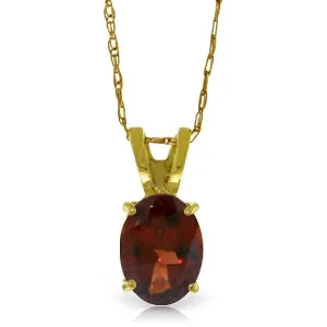 0.85 Carat 14K Solid Yellow Gold Visions Of Love Garnet Necklace