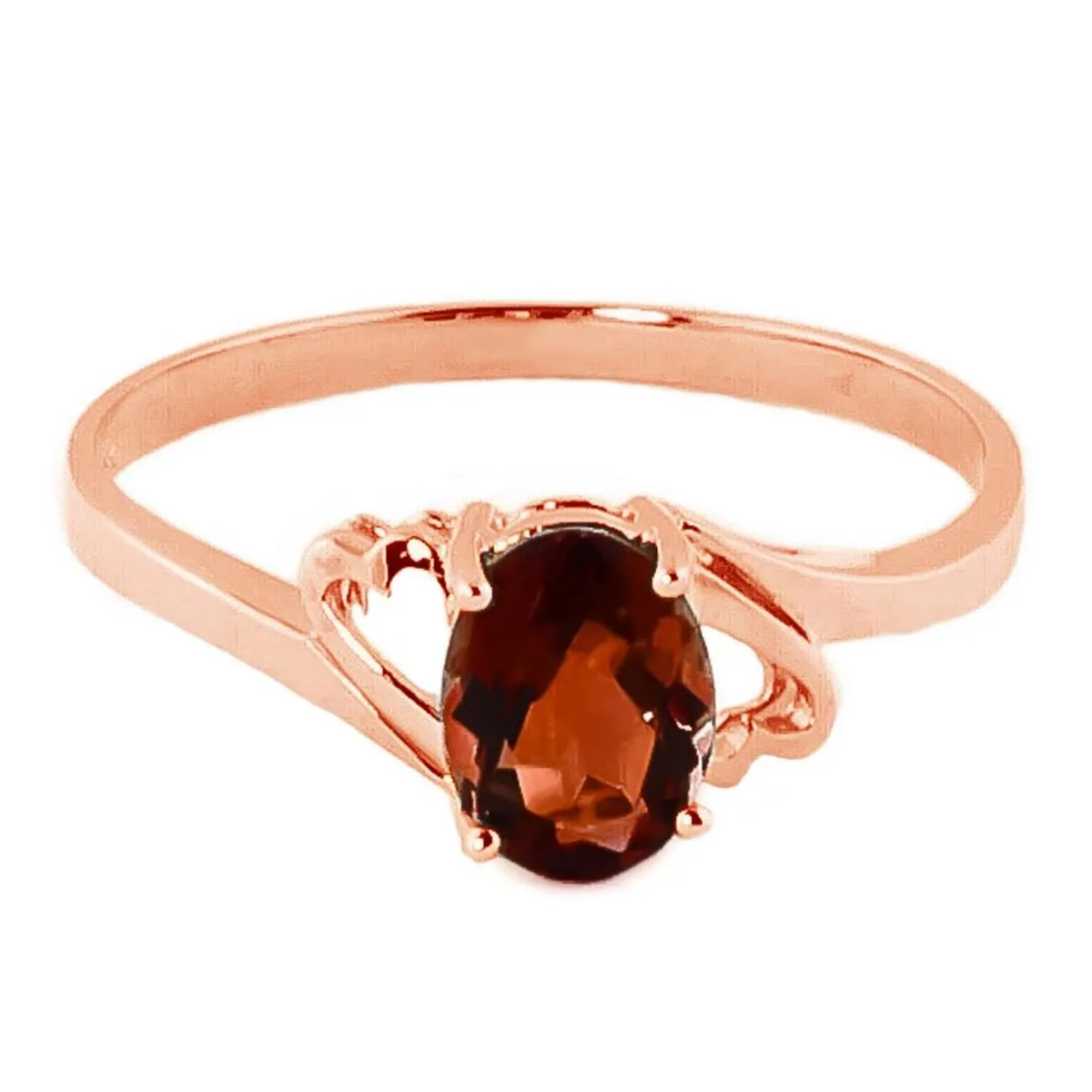 0.9 Carat 14K Solid Rose Gold Gigi Garnet Ring