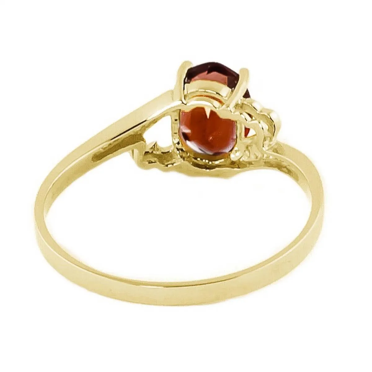 0.9 Carat 14K Solid Yellow Gold Nearly Outstanding Garnet Ring