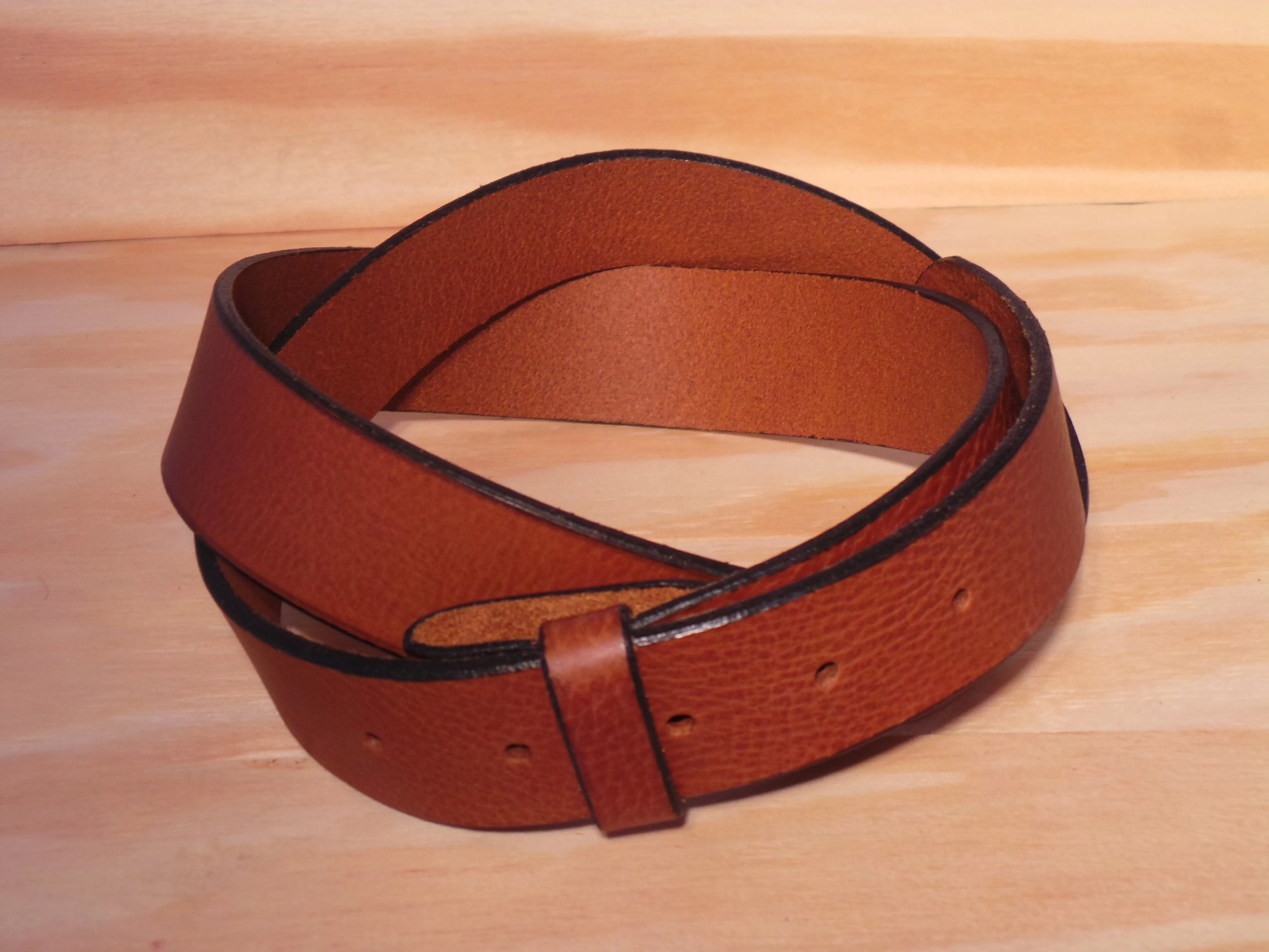 100% Real Brown 1" Inch (25mm) Leather Belt Strap