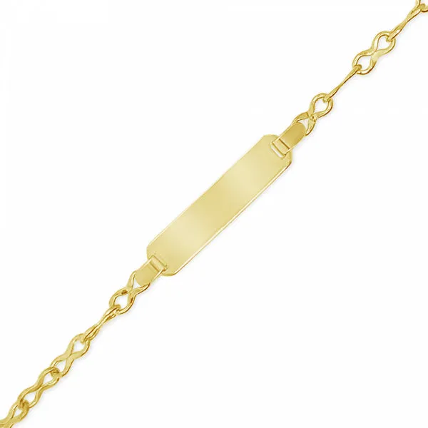 10K Yellow Gold Baby & Toddler Fancy ID Bracelet