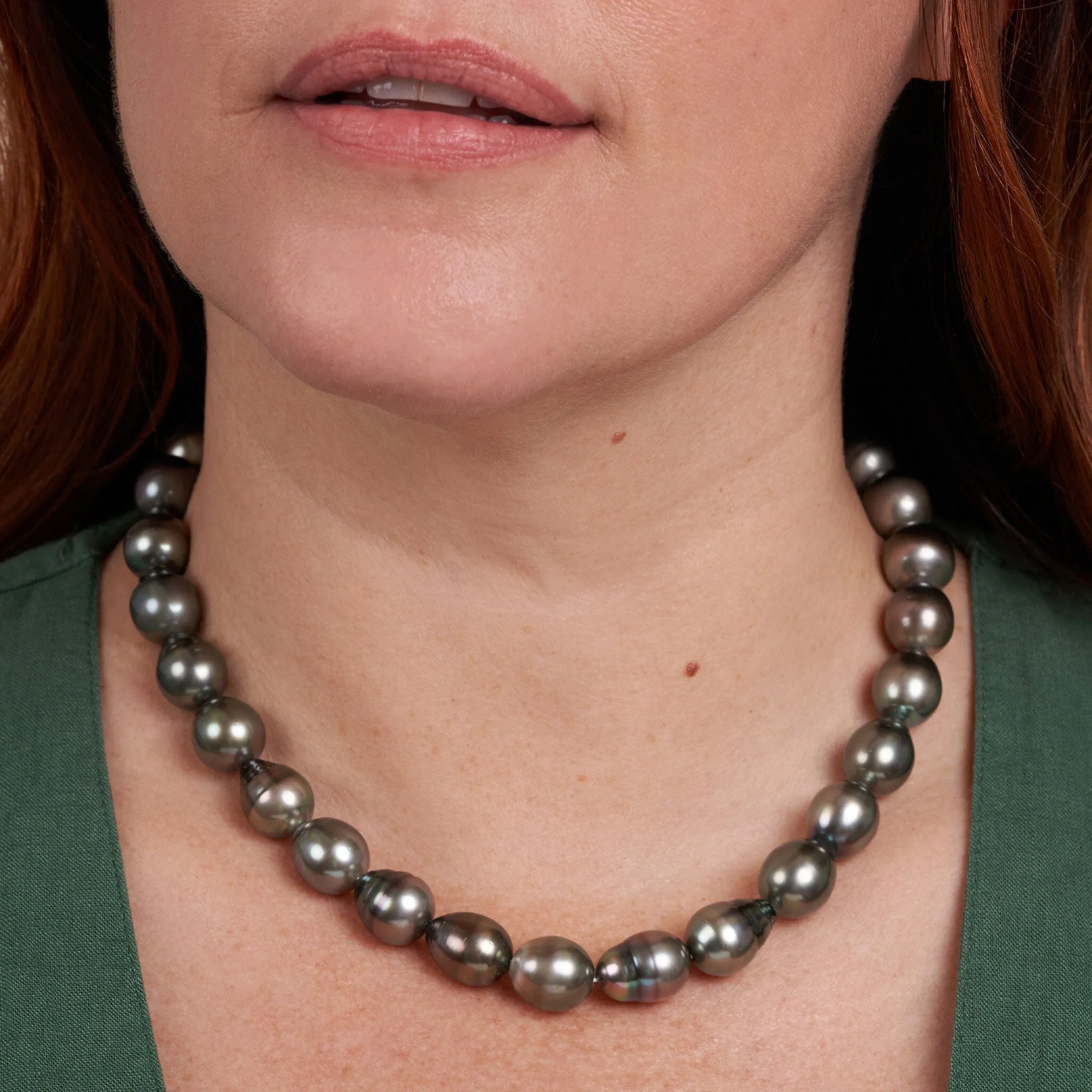 12.0-12.8 mm AA /AAA Tahitian Drop Pearl Necklace