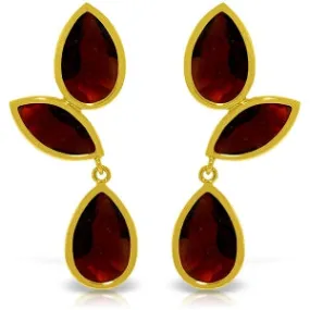 13 Carat 14K Solid Yellow Gold Alexandra Garnet Earrings