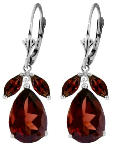 13 Carat 14K Solid Yellow Gold Vineyards Garnet Earrings