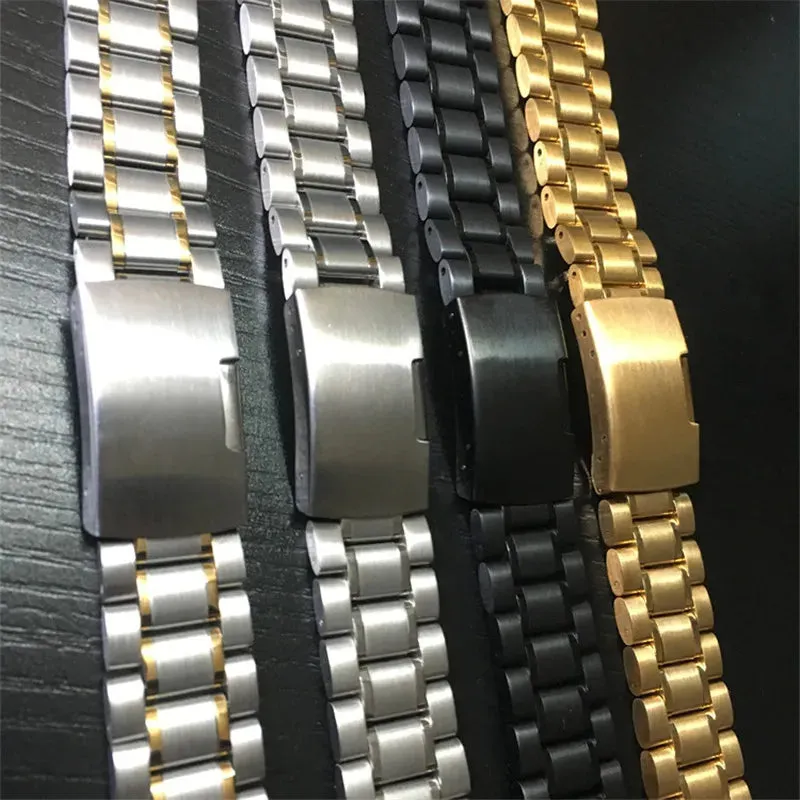 14 16 18mm 19mm 20mm 21mm 22mm 24mm 26mm Watchband Stainless Steel Bracelet Wrist Strpas For Seiko Huawei gt2 Smart Watch Band