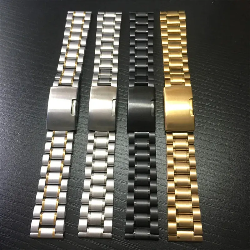 14 16 18mm 19mm 20mm 21mm 22mm 24mm 26mm Watchband Stainless Steel Bracelet Wrist Strpas For Seiko Huawei gt2 Smart Watch Band