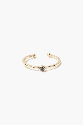 14k Champagne Diamond Toe Ring