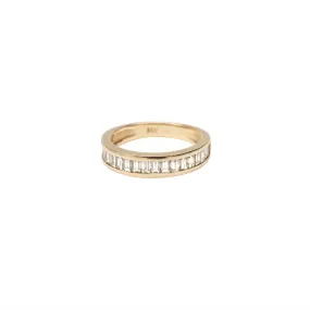 14k Gold Baguette Channel Ring