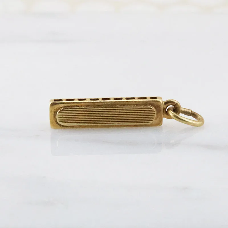 14k Gold Harmonica Charm