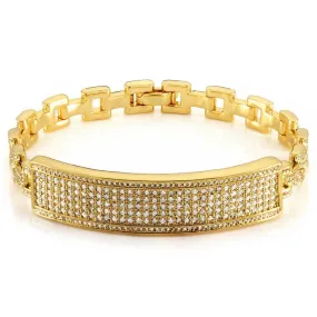 14K Gold ID Chain Link Bracelet