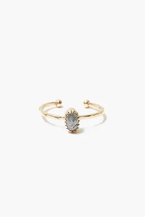 14k Grey Diamond Toe Ring