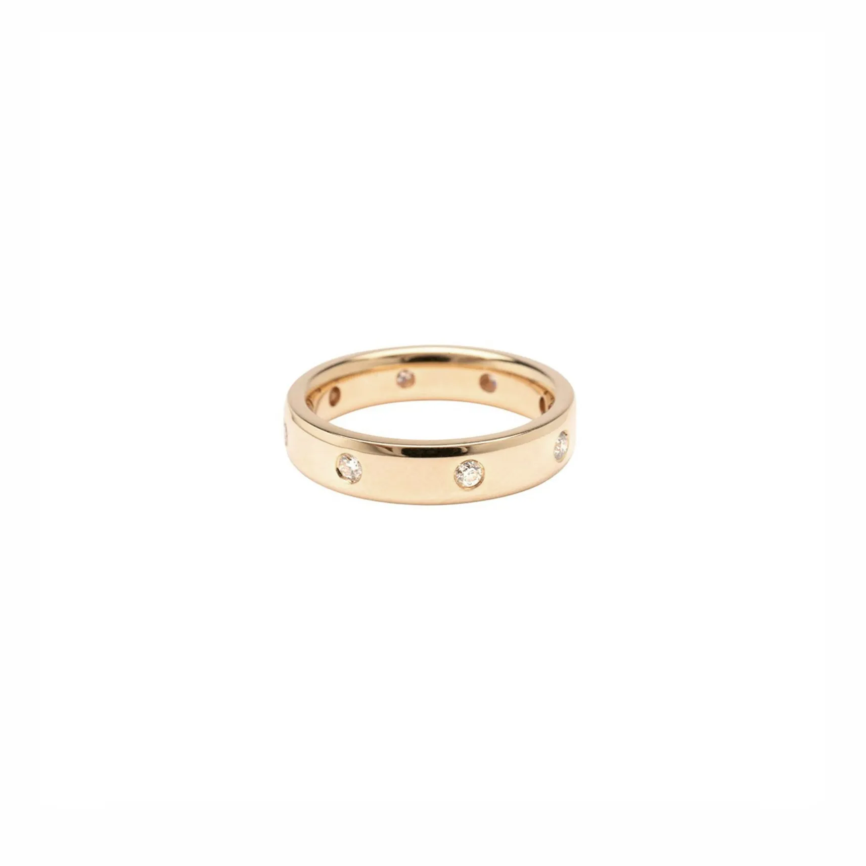 14k Gypsy Set Diamond Ring