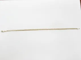 14k Two-Tone Gold Fancy Link 10" Bracelet/Anklet