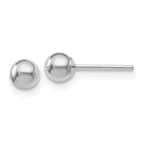 14k White Gold 4mm Ball Post Earrings