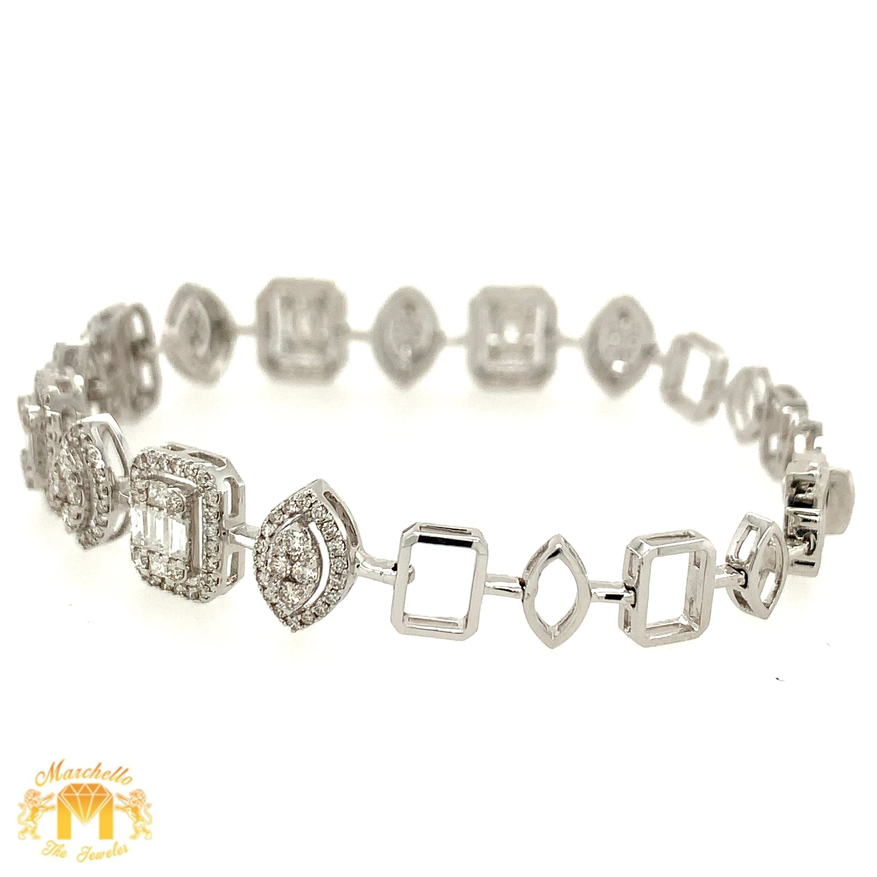 14k White Gold Ladies' Diamond Bracelet