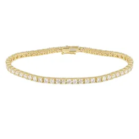 14k Yellow Gold Diamond Classis Tennis Bracelet