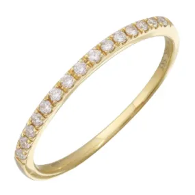 14K Yellow Gold Diamond Half-Way Band