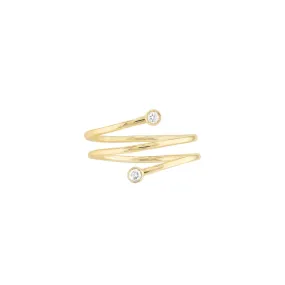 14K Yellow Gold Diamond Wrap Ring