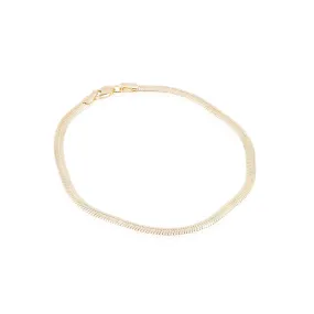 14K YELLOW GOLD SNAKE CHAIN BRACELET