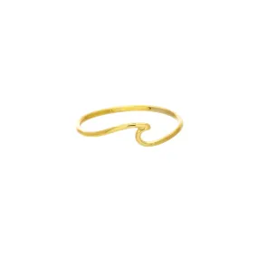 14k Yellow Gold Wave Ring