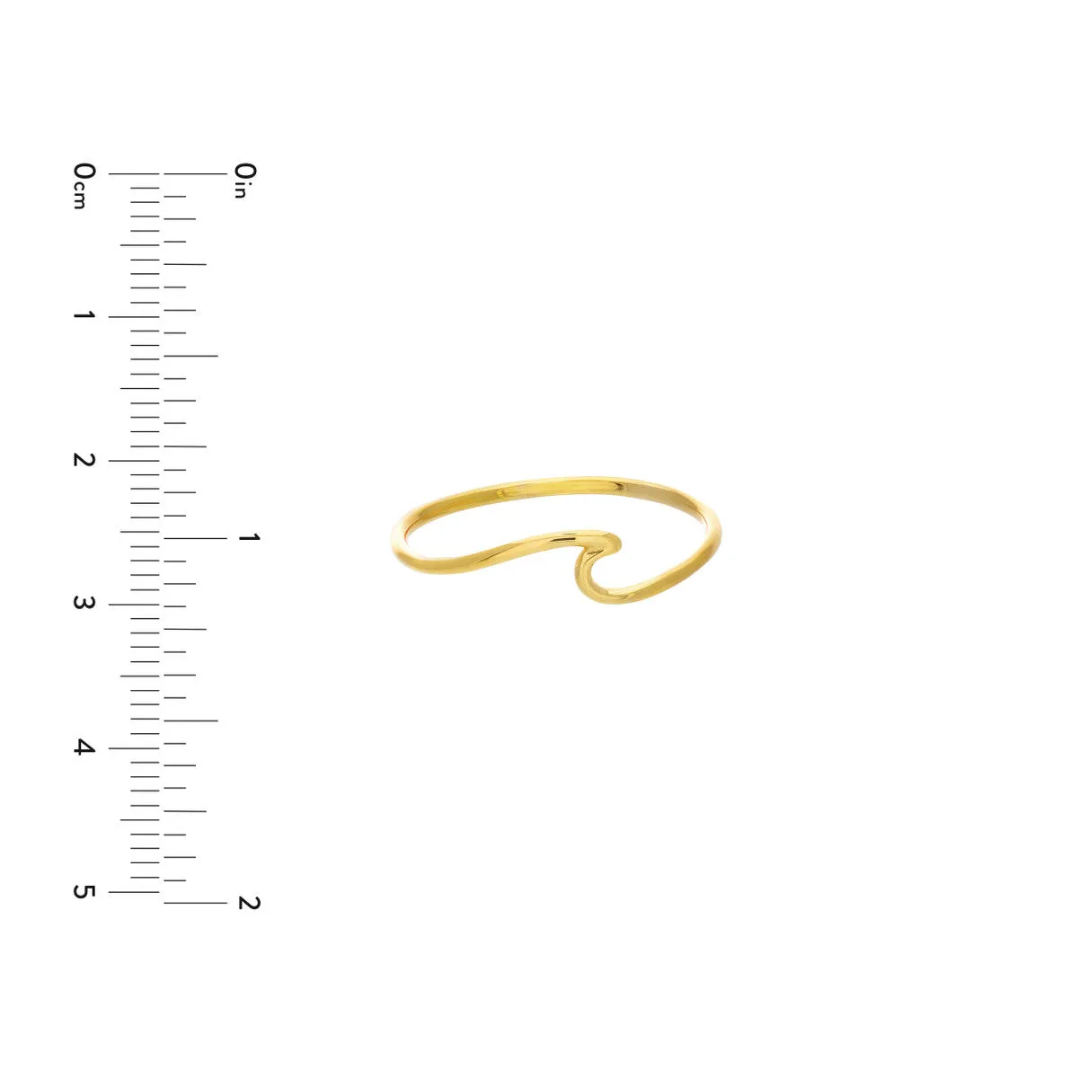 14k Yellow Gold Wave Ring