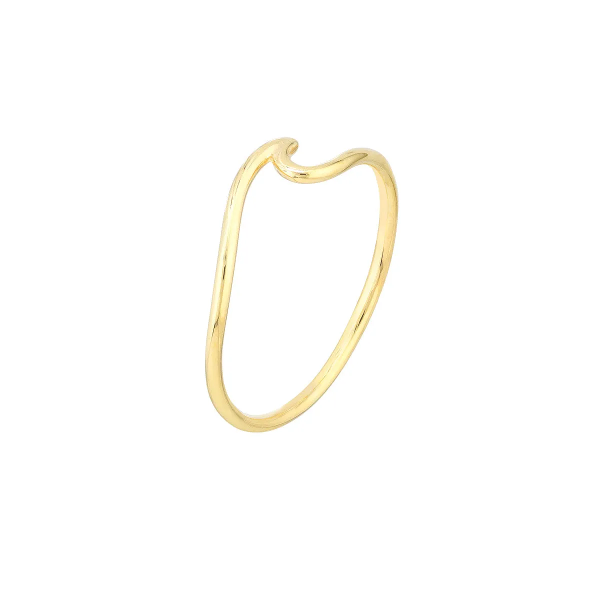 14k Yellow Gold Wave Ring