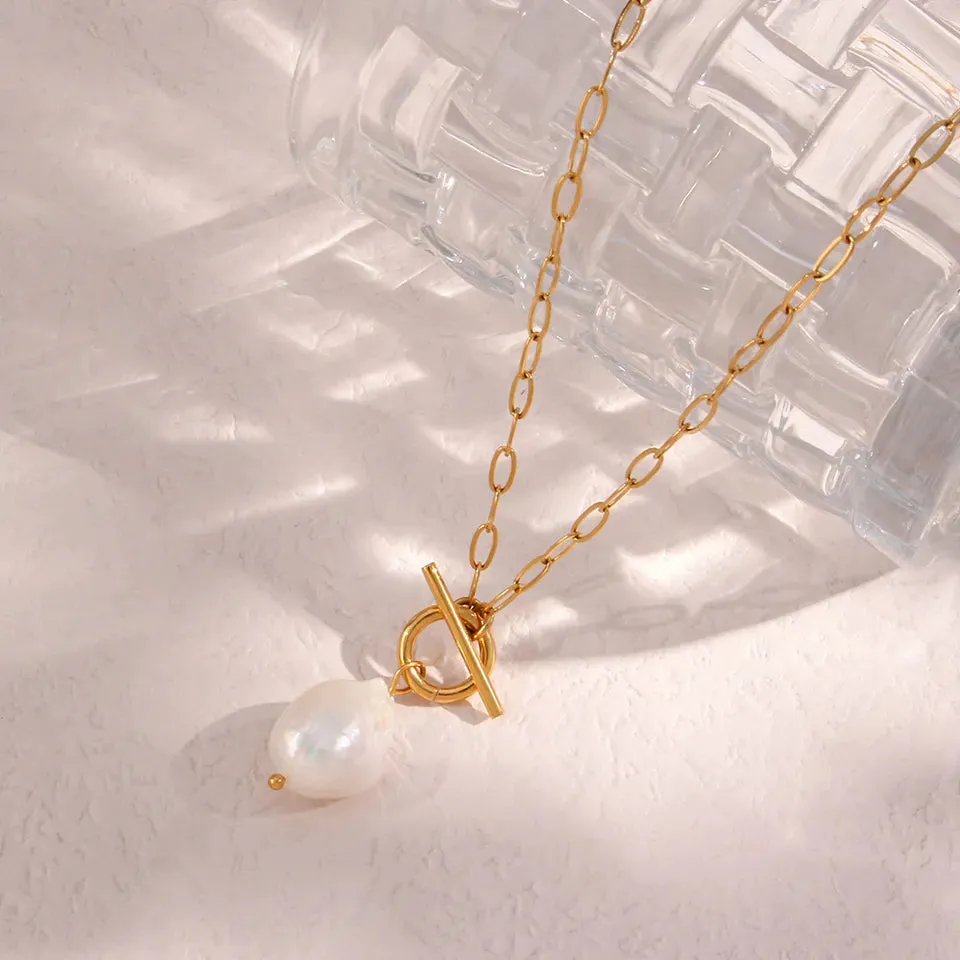 18K Gold-Filled OT Pearl Necklace