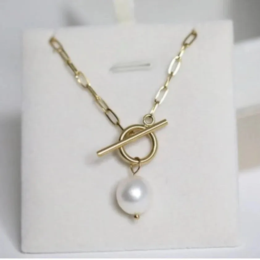 18K Gold-Filled OT Pearl Necklace