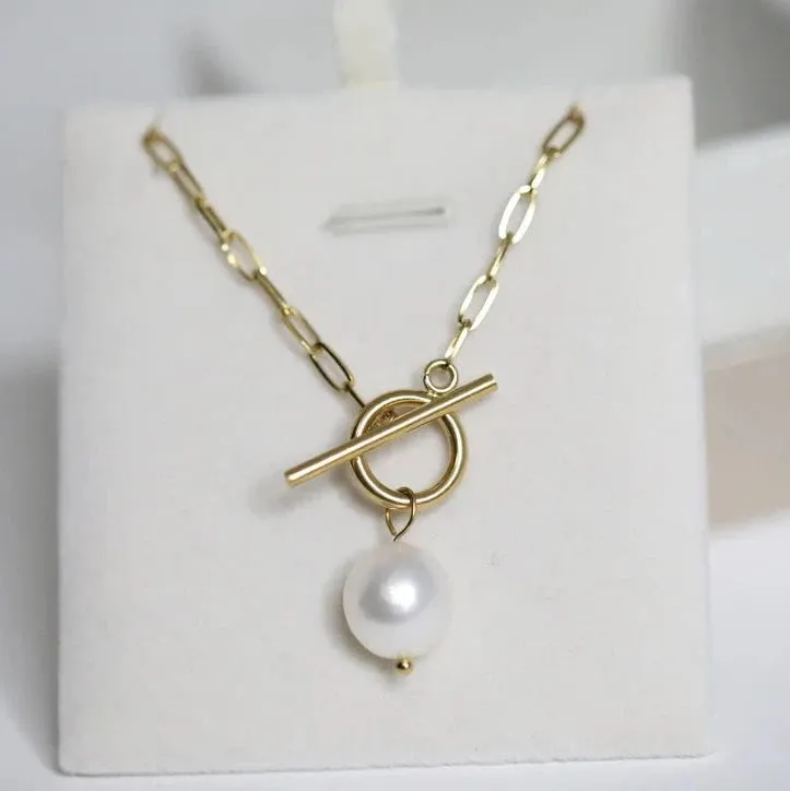 18K Gold-Filled OT Pearl Necklace