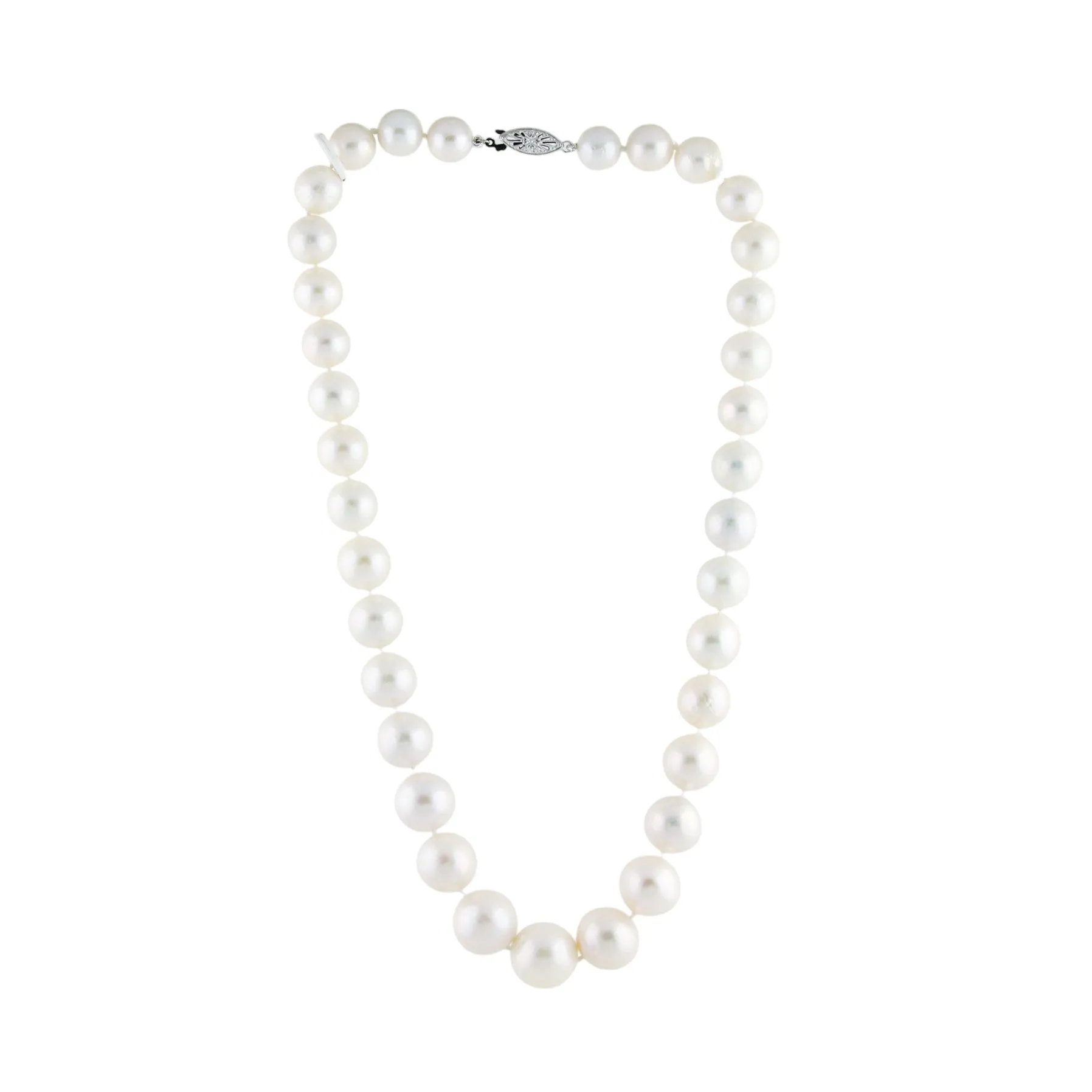 1cm White Fresh Water Pearl Necklace