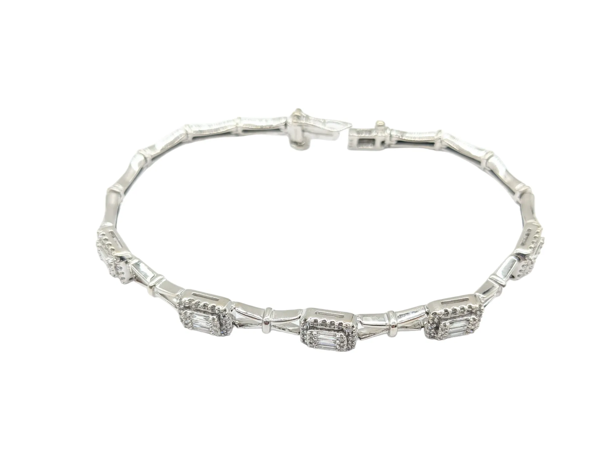 2 Carat Diamond Halo Link Bracelet