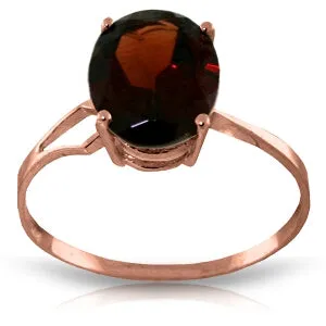 2.2 Carat 14K Solid Rose Gold Opulence Garnet Ring