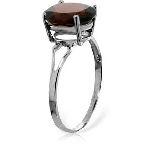 2.2 Carat 14K Solid White Gold Emphasis On Glamour Garnet Ring