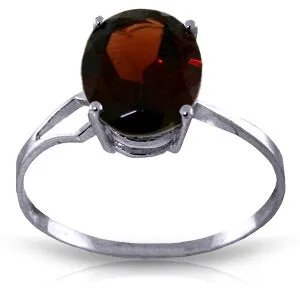 2.2 Carat 14K Solid White Gold Emphasis On Glamour Garnet Ring