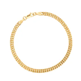 23K Gold Flat Cuban Bracelet (4MM)