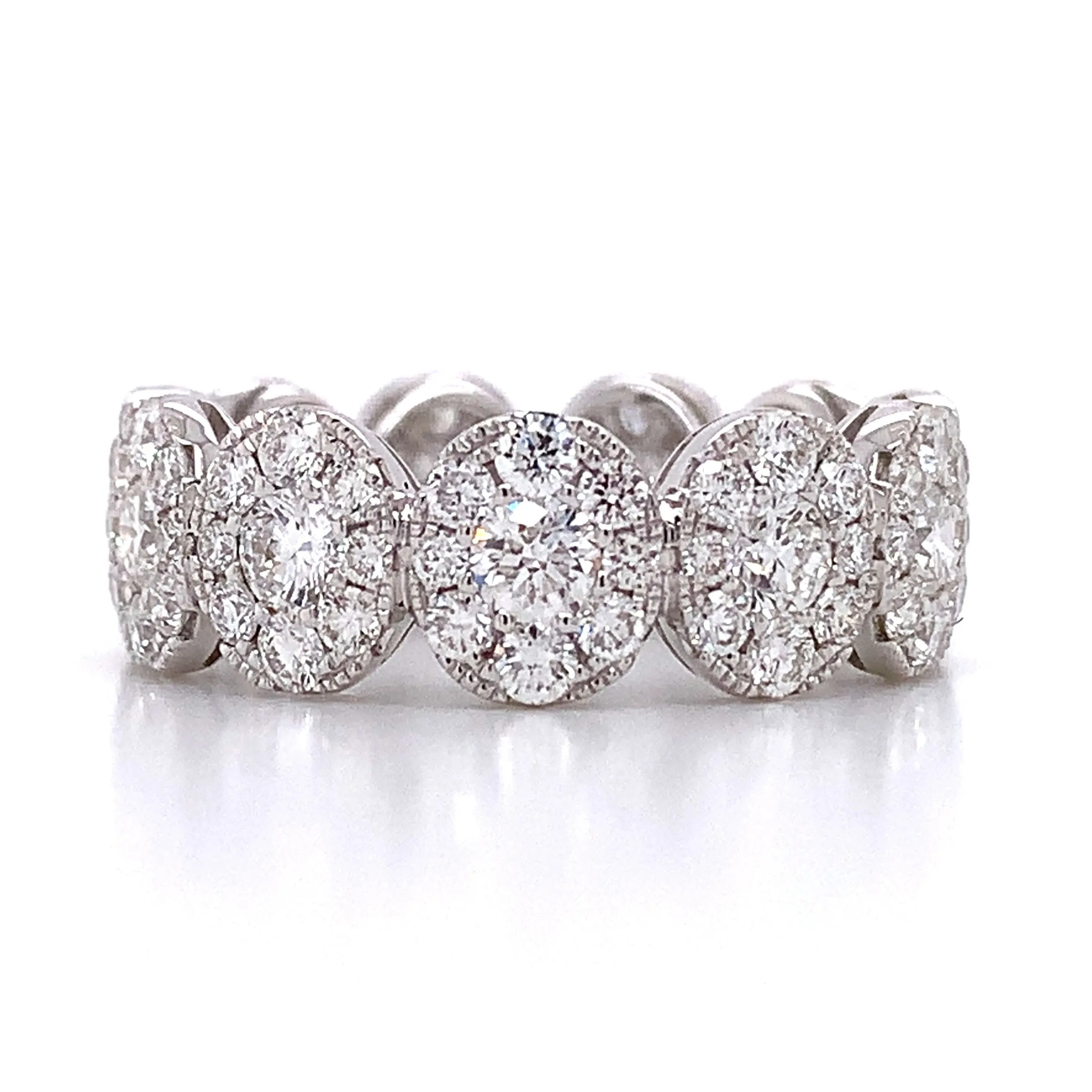 2.81CT T.W. Ladies Invisible Set Eternity Diamond Ring