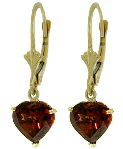 3.05 Carat 14K Solid White Gold Speak What Is Right Garnet Earrings