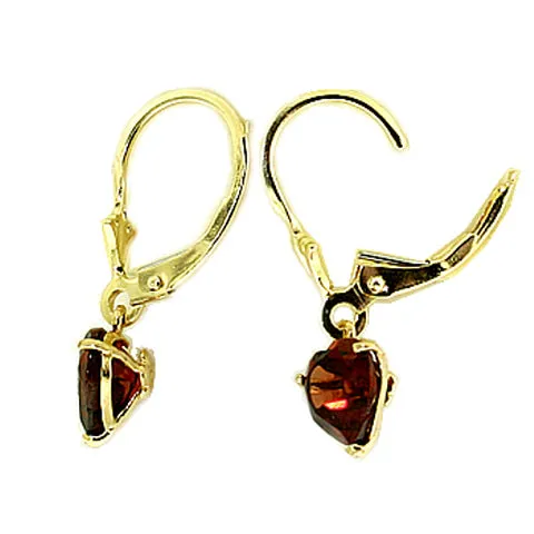 3.05 Carat 14K Solid White Gold Speak What Is Right Garnet Earrings