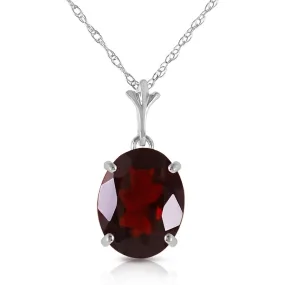 3.12 Carat 14K Solid White Gold Day Will Come Garnet Necklace