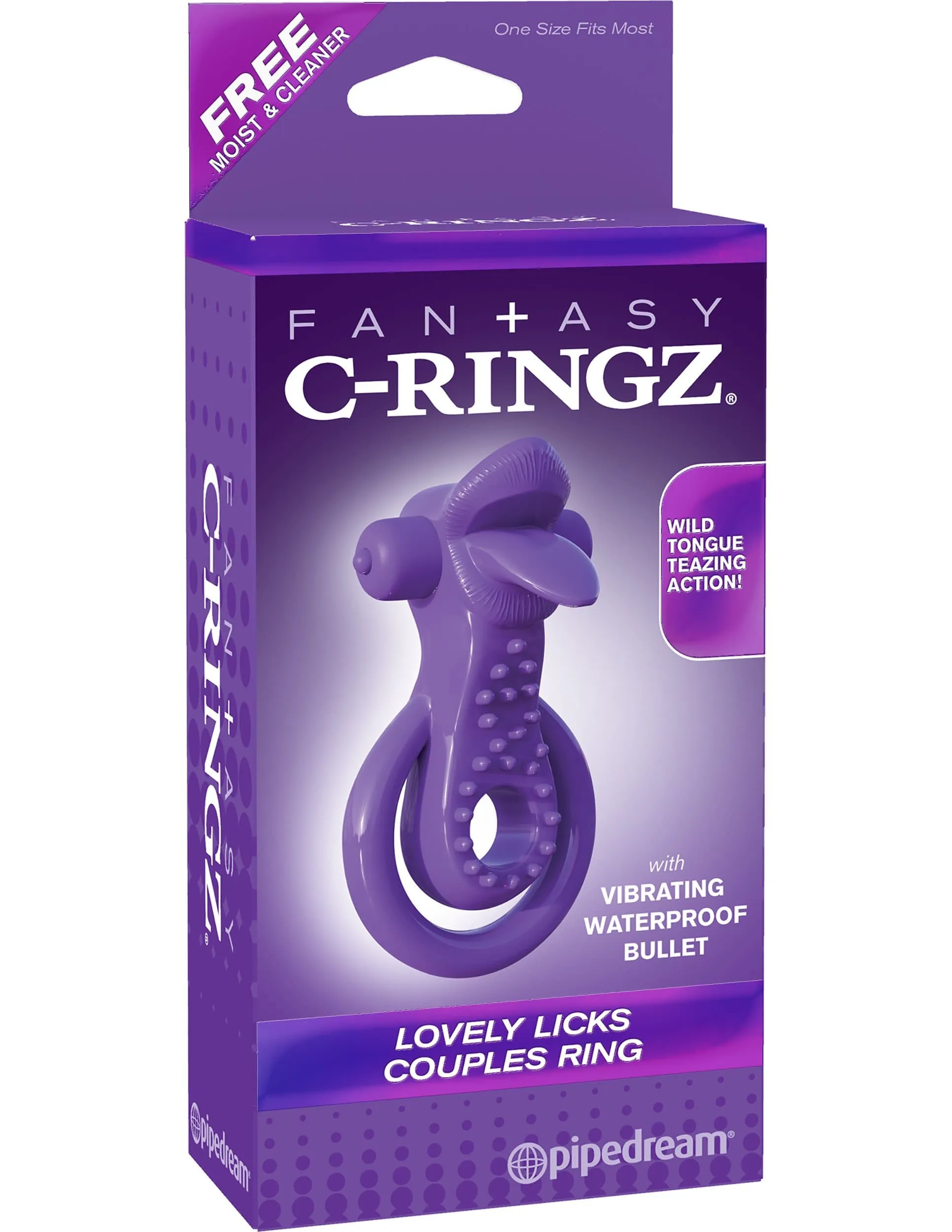 3420P      Fantasy C-Ringz Lovely Licks Couples Ring, Purple - LAST CHANCE - Final Closeout!