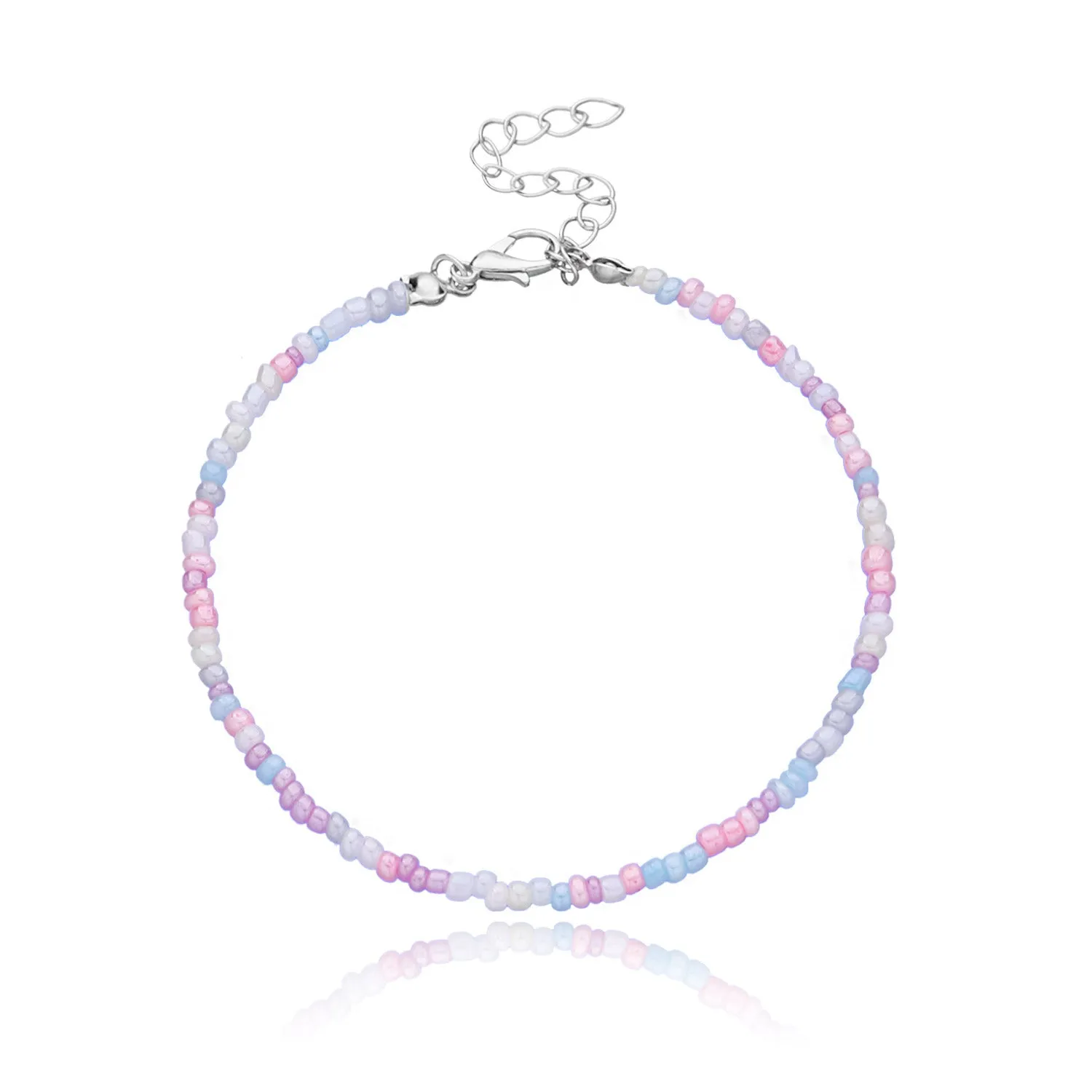 3mm Medium Colorful Bead Beach Anklet