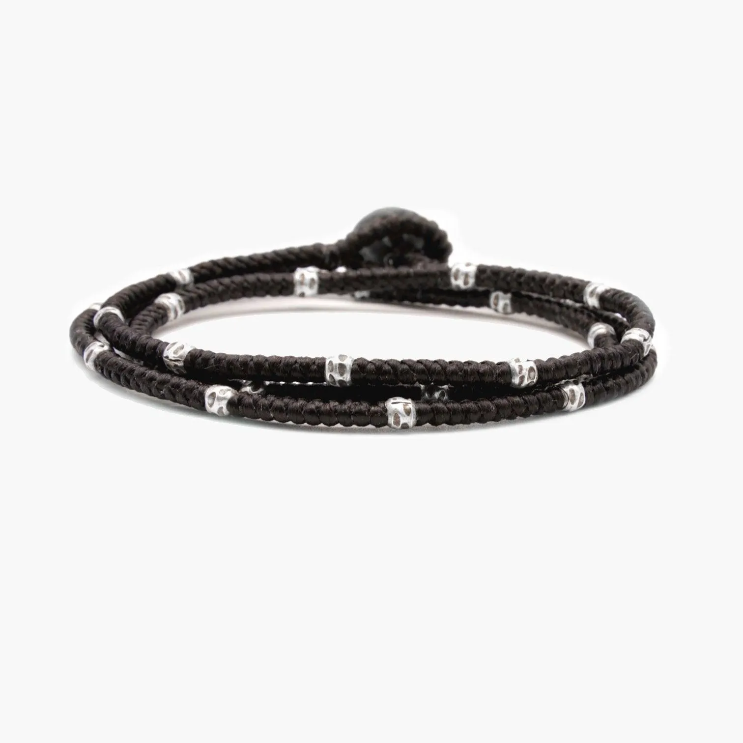 3mm Triple Wrap "Kamasan" Braided Bracelet (Black)