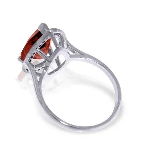 4.06 Carat 14K Solid White Gold Intuitions Garnet Diamond Ring