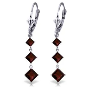 4.79 Carat 14K Solid White Gold Stuck On You Garnet Earrings