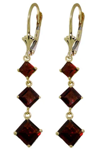 4.79 Carat 14K Solid White Gold Stuck On You Garnet Earrings