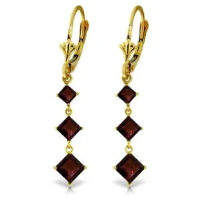 4.79 Carat 14K Solid Yellow Gold Adrenaline Garnet Earrings