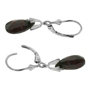 6 Carat 14K Solid White Gold Glances From You Garnet Earrings