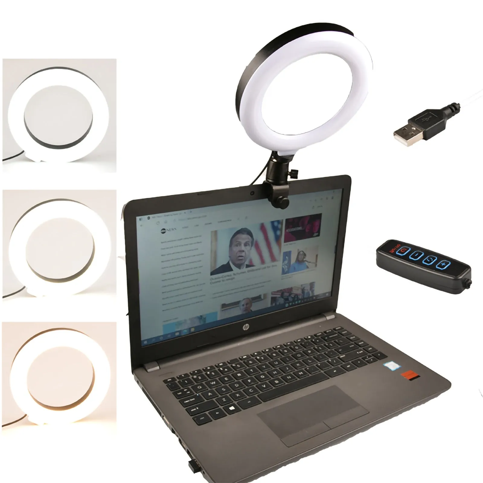 6inch Led Ring Light For Video Conference 10 Light Modes Selfie Ring Light Video Recording To Make TikTok Youtube Ringlight