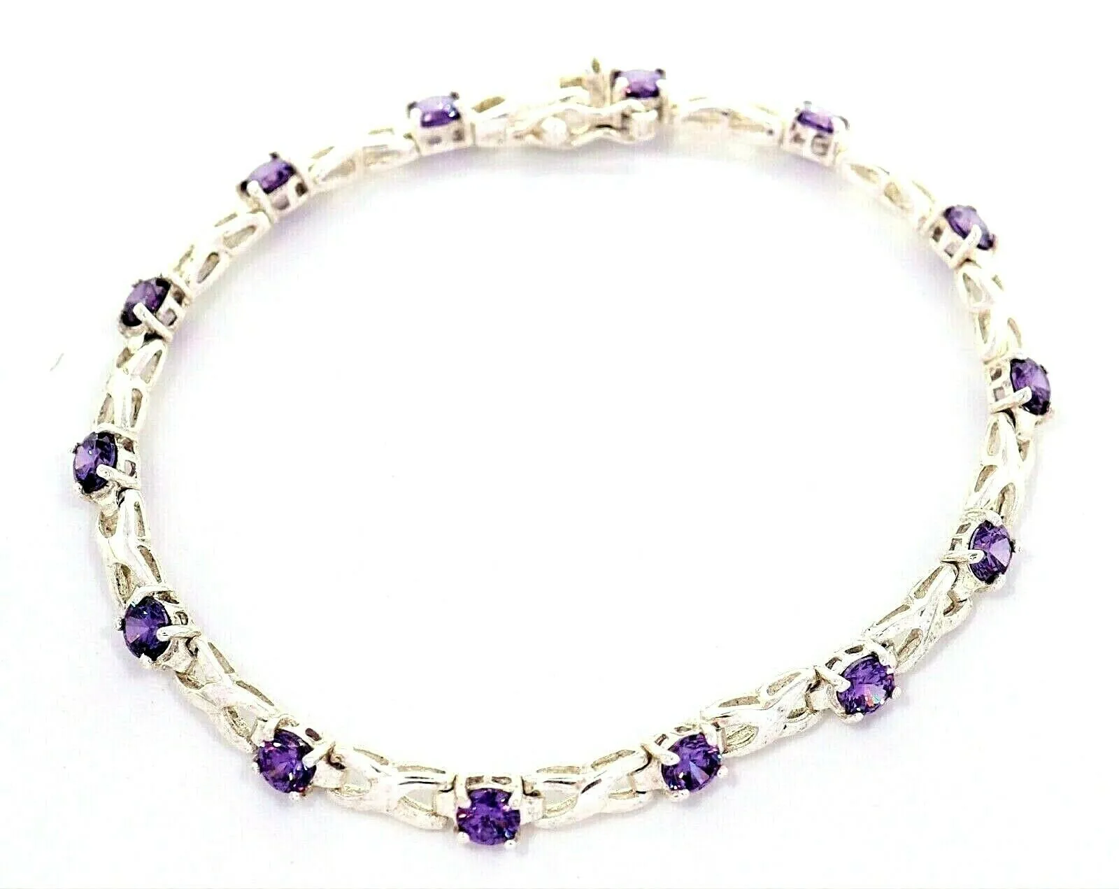 925 Sterling Silver Rhinestone Bracelet